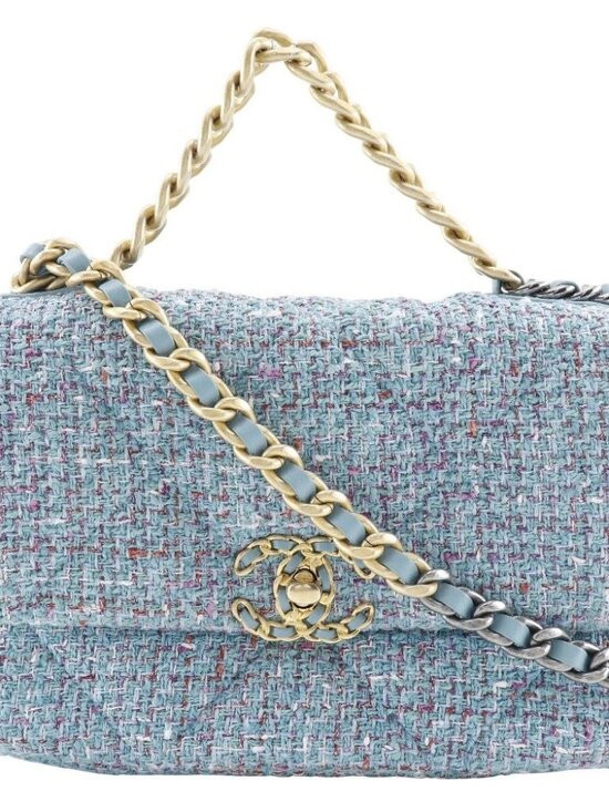 CHANEL Handbags - CHANEL ChainShoulder19 Shoulder Bag AS1160 Diznow 2WAYShoulder Blue tweed